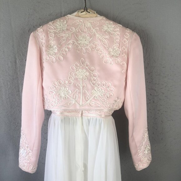 Vintage Jack Bryan Dress Womens Medium Embroidered Gown Jacket Formal 60s - Picture 2 of 16